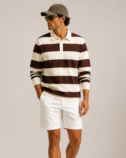 Vintage Stripe Rugby Polo